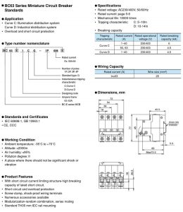 APTOMAT MCB BC63E1CG FUJI